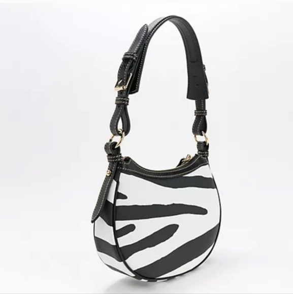 Dooney & Bourke Crescent Zebra Hobo NWT - Picture 2 of 6